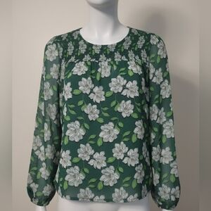 Floral Green Women's Top